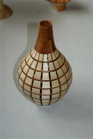 Howard's winning entry Segmented Ash/Mahagony Flagon